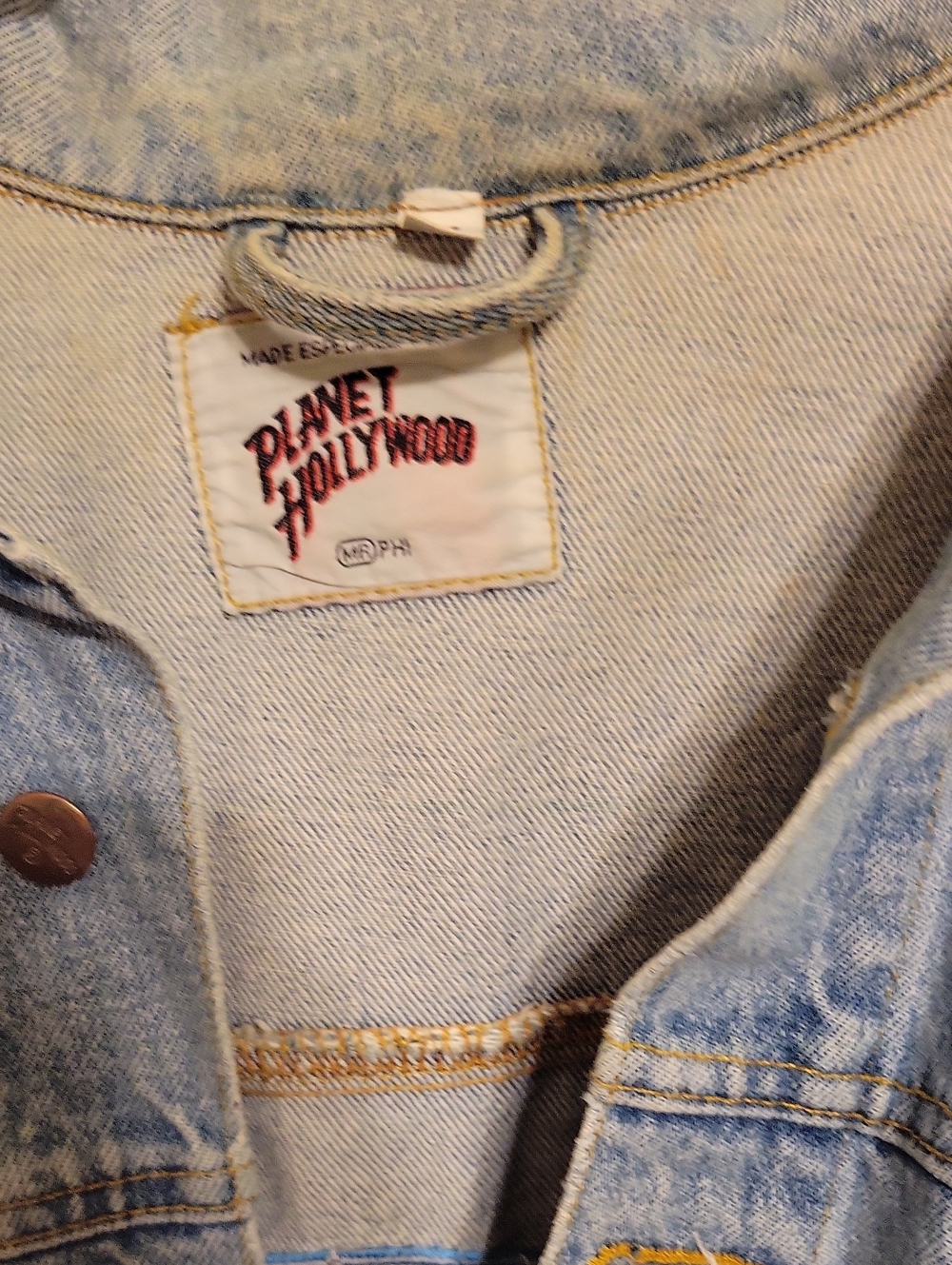 Cancun Light Blue Denim Jacket Lg - Picture 5 of 8
